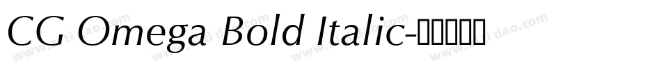 CG Omega Bold Italic字体转换